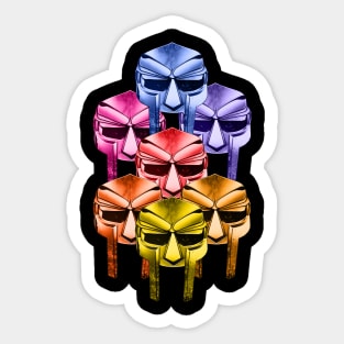 retro mf doom mask Sticker